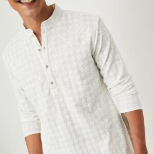 Men Embroidered Straight Kurta